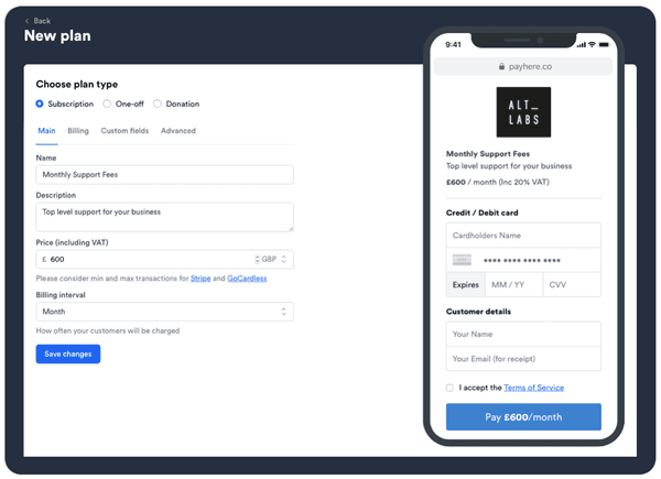 Creating a payment link in Payhere