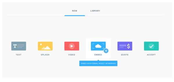 Adding an embed block in Qwilr