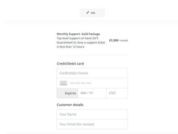Payhere payment plan embedded within a Qwilr document
