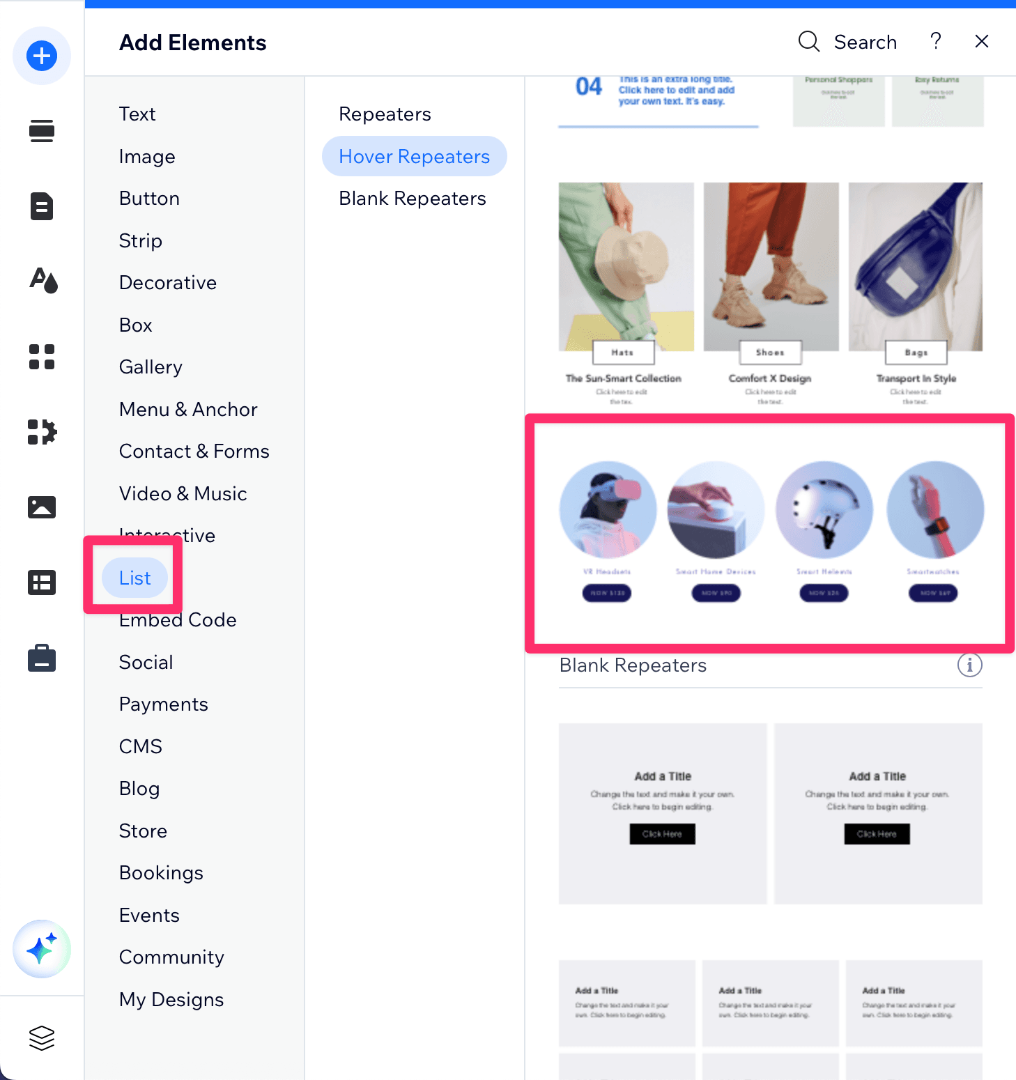 Add a list of subscription payment services to your Wix website