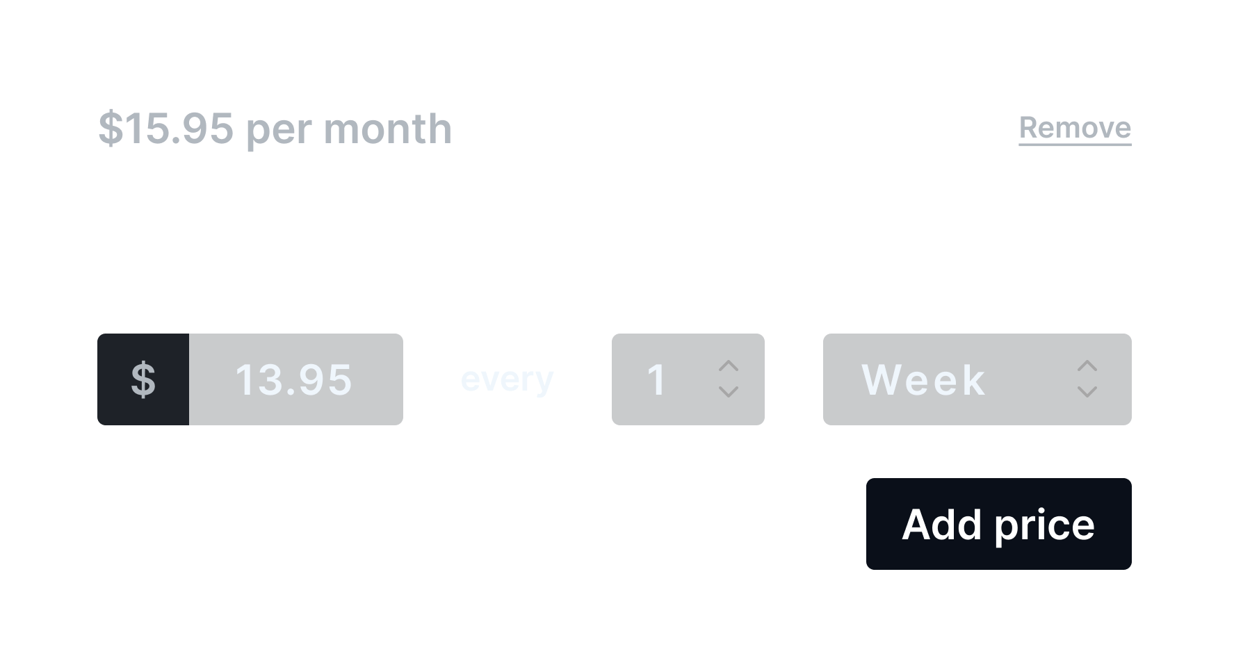 Multiple pricing options